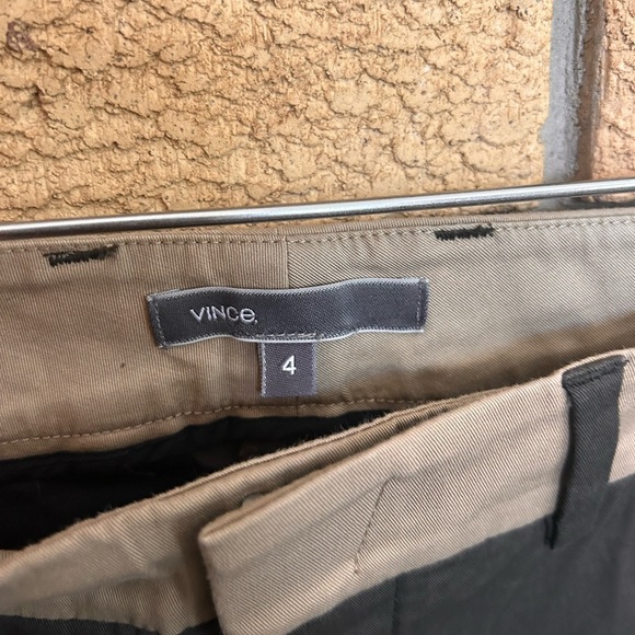 Vince Cotton Colorblock Blue Side Stripe Tuxedo Straight Leg Pants Size 4 - Picture 2 of 7